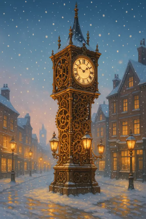 Cyber Steam-Punk Christmas wallpaper